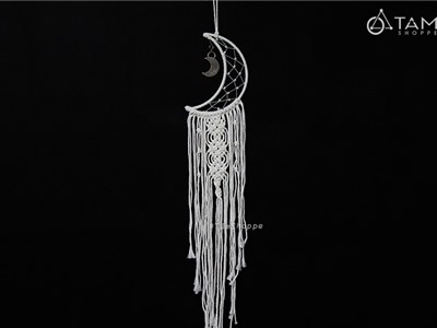Macrame treo tường trang trí Mặt trăng MAC-04